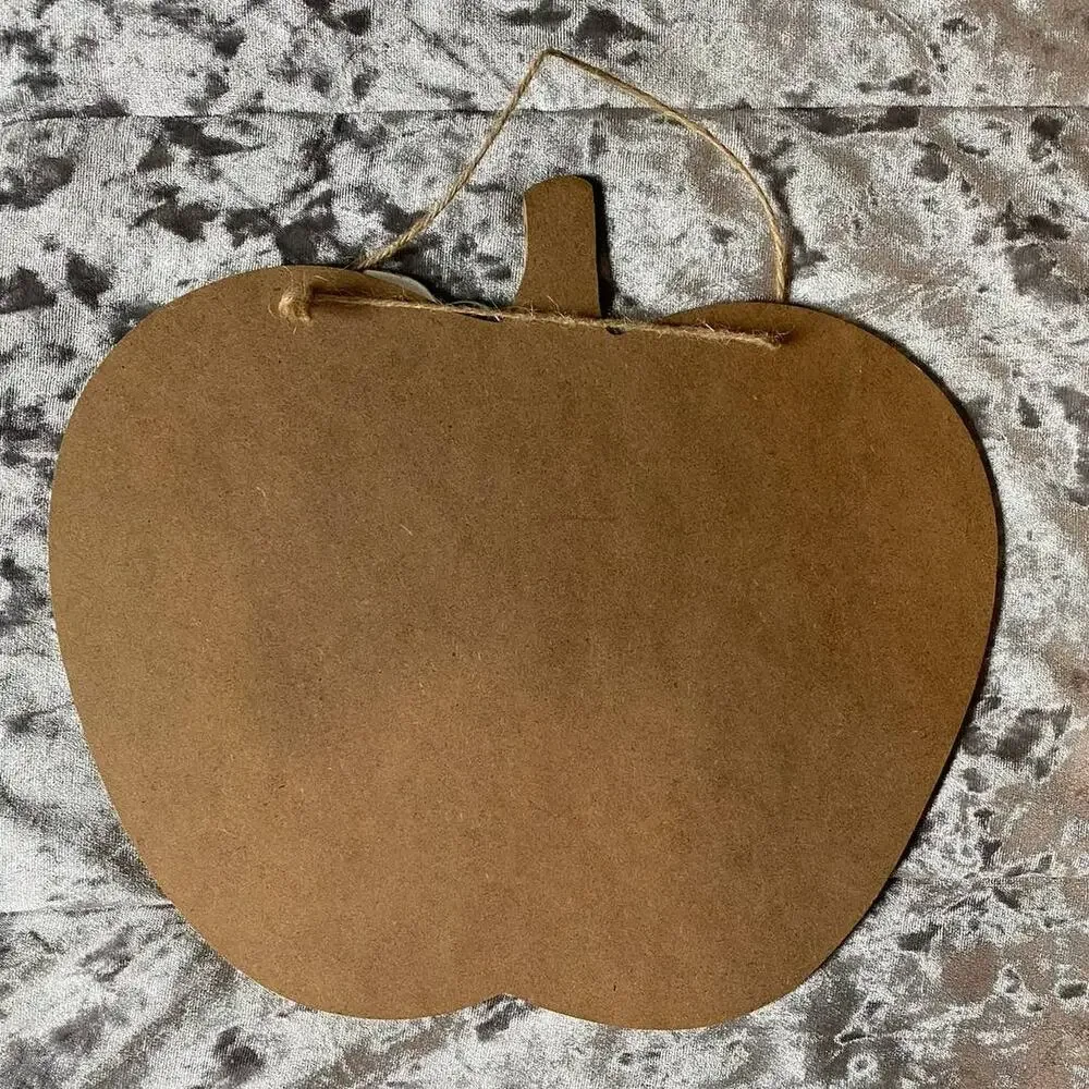 FARM FRESH BLESSED Black Apple Hanging Wall Door Sign Rustic Look Decor